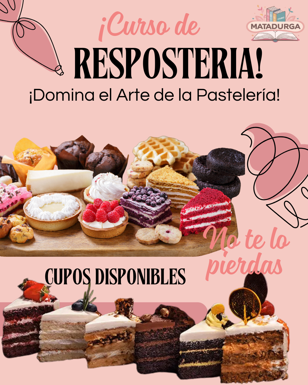 Reposteria nivel inicial a pro. completo.