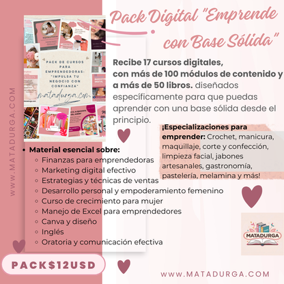 "Pack Digital MUJER! 'Emprende con Base Sólida'"